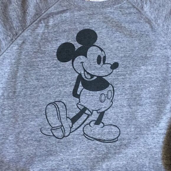 Gray DISNEY sweatshirt in size small with MICKEY on front unisex style - Picture 4 of 12